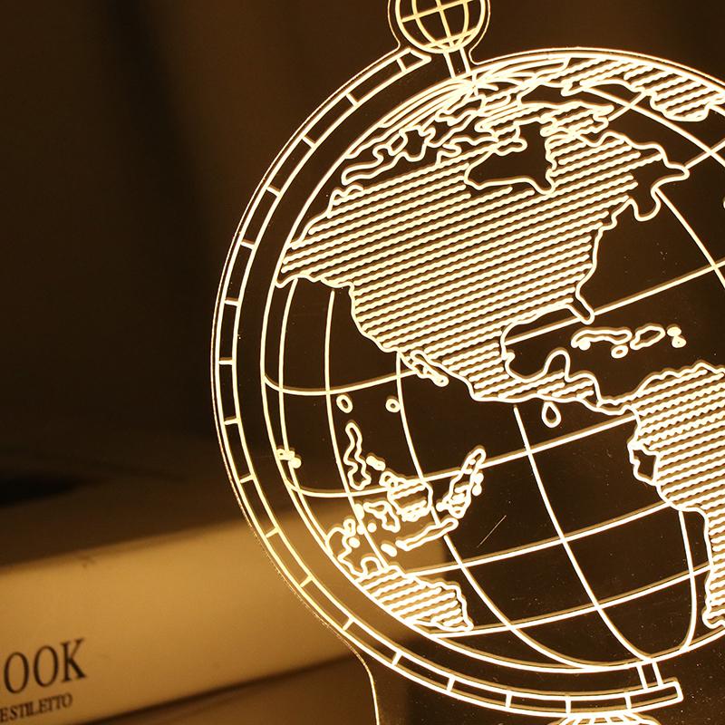 3D Plate Led Lamp Creative Night Lights Novelty Illusion Night Lamp Table Lamp Home Decorative Gift