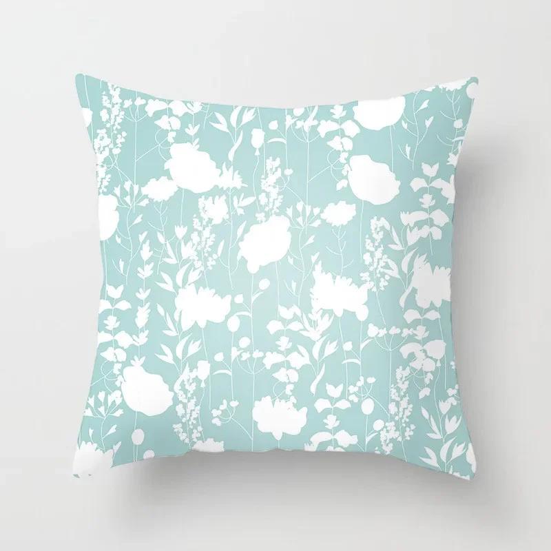Mint Green Pillow Case Home Decorative Cushion Cover Modern Geometry Printing Pillowcase Sofa Couch Waist Pillow Covers