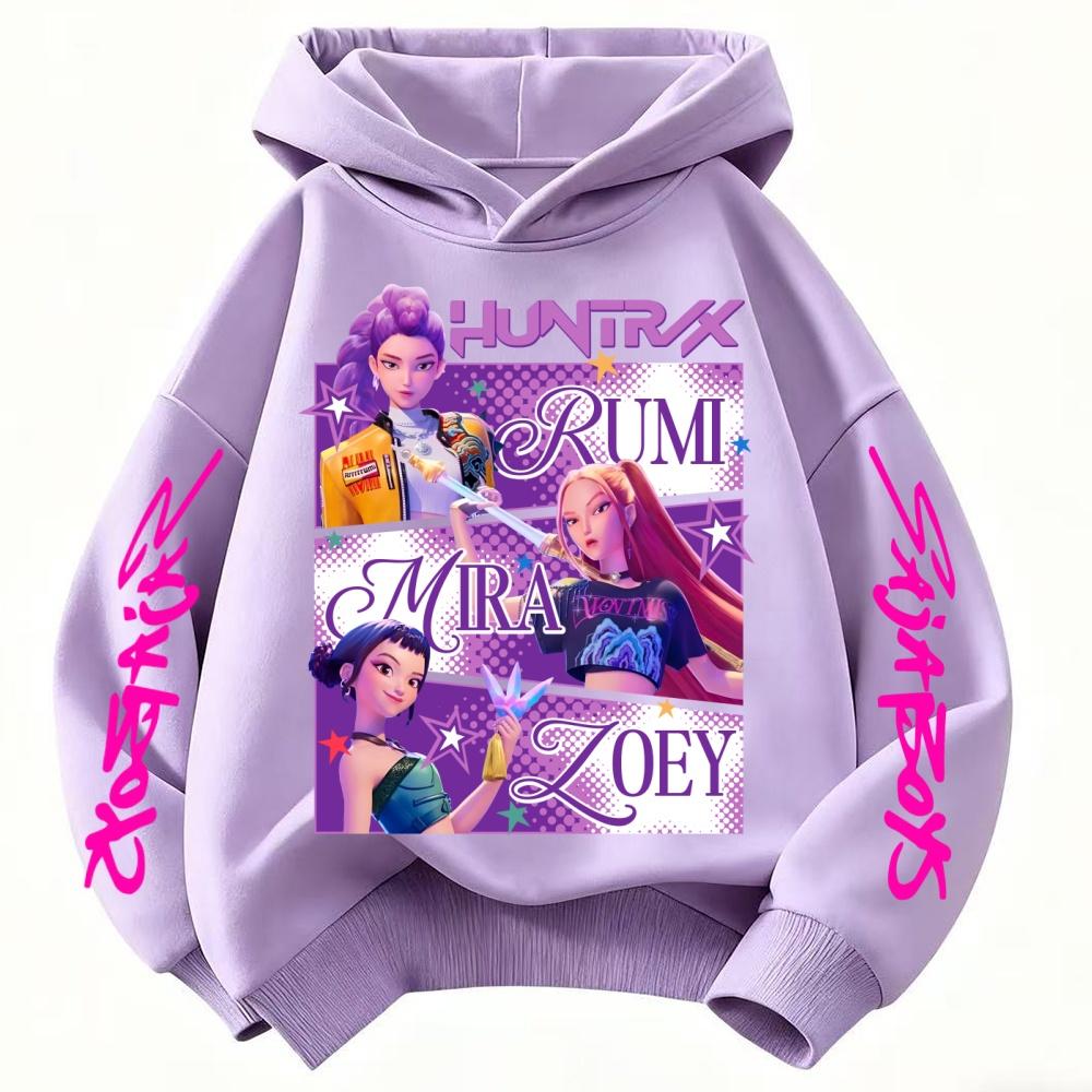 KPop Demon Hunters Hoodie Kids Clothes Princess Girls Clothing Fashion Boys Clothes Spring Autumn Sweatshirt Child Tops