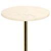 Table d'appoint en laiton et marbre 25,5 x 53 cm