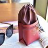 1PC Double Layer Glasses Case Soft Leather Zipper Sunglasses Pouch Waterproof Drawstring Eyeglasses Storage Bag Eyewear Case