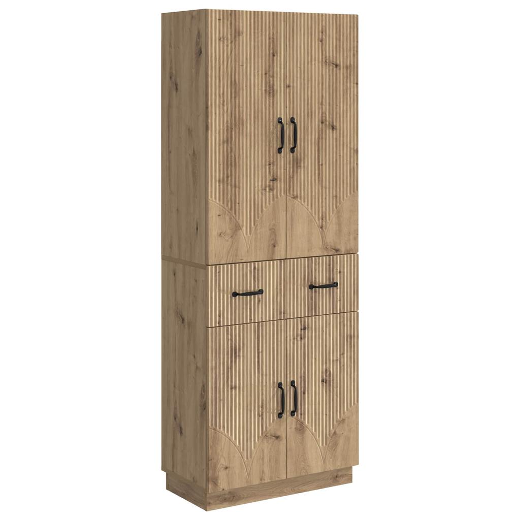 2 Piece Cabinet Set Artisan Oak Wood Based Material