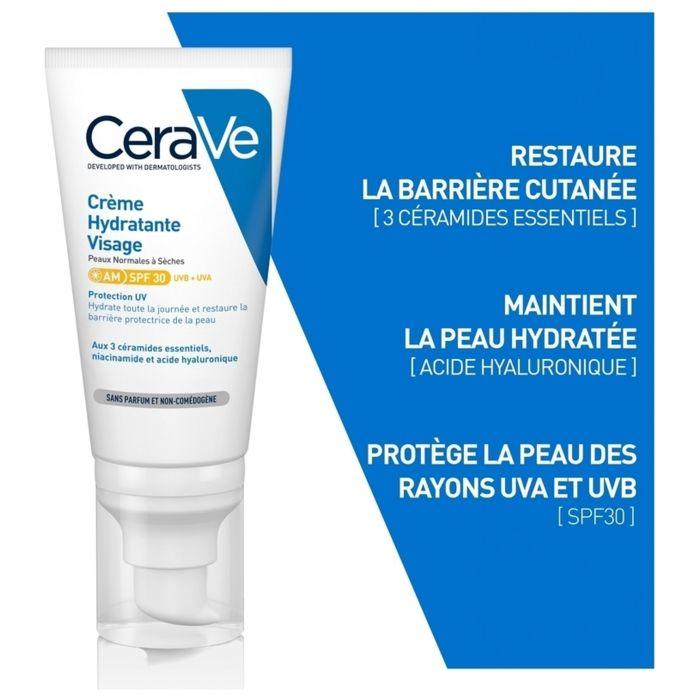 Cerave Crème Hydratante Visage SPF30 52Ml