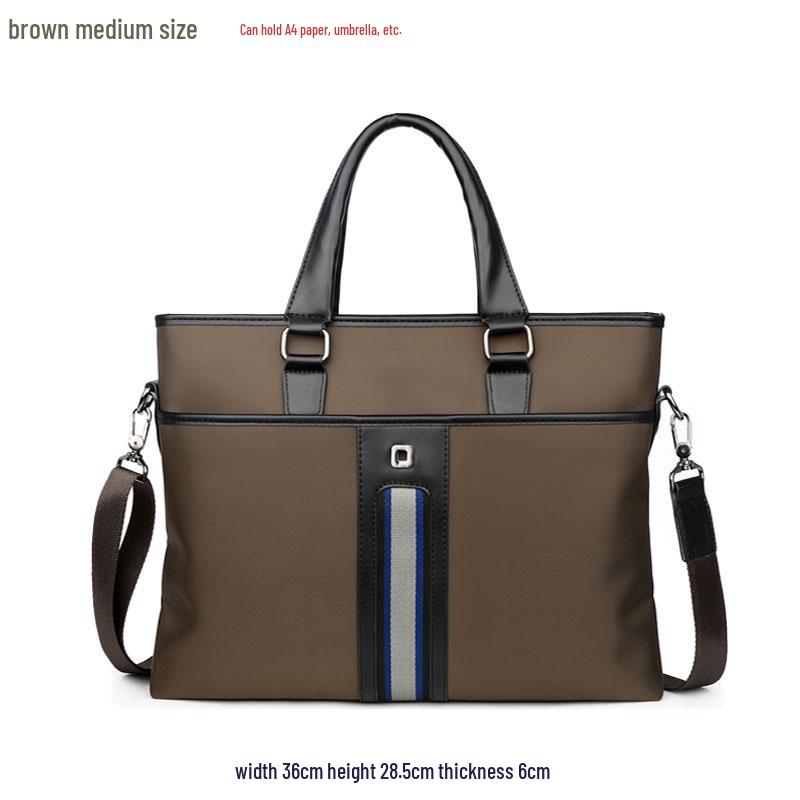 Men's Oxford Cloth Business Casual Crossbody Bag - Korean Style Canvas Briefcase and Shoulder Bag.