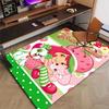 Princess Strawberry Design Area Rug Personalized Name- Non-Slip, Soft & Cozy Floor Mat for Living Room, Office - Indoor/Outdoor Carpet