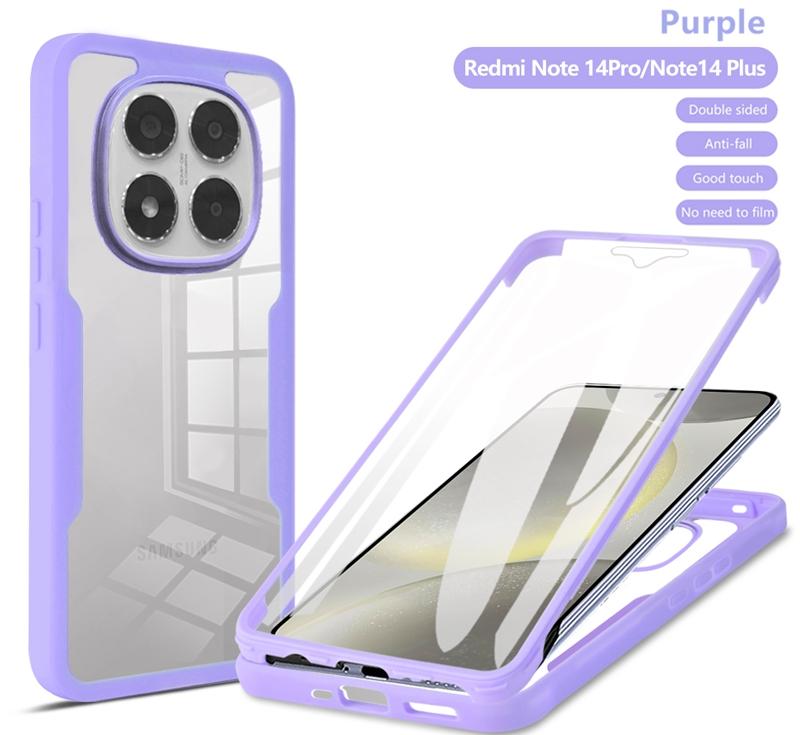 

360 Полностью Противоударный Чехол для Xiaomi Redmi Note 14 Pro 5G Pro+ Plus Чехол Прозрачная Защитная Крышка Экрана для Redmy Note14 5G Capa Redmi Note14 ProPlus