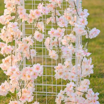 Ghirlanda di Fiori Artificiali di Ciliegio Sakura 180cm Arco Nuziale Sfondo Giardino Decorazione Casa Festa Piante Finte di Seta Viti