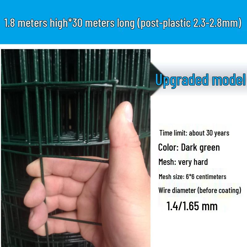 Rustproof Green Plastic-Coated Mesh Wire Fence for Chicken Enclosure