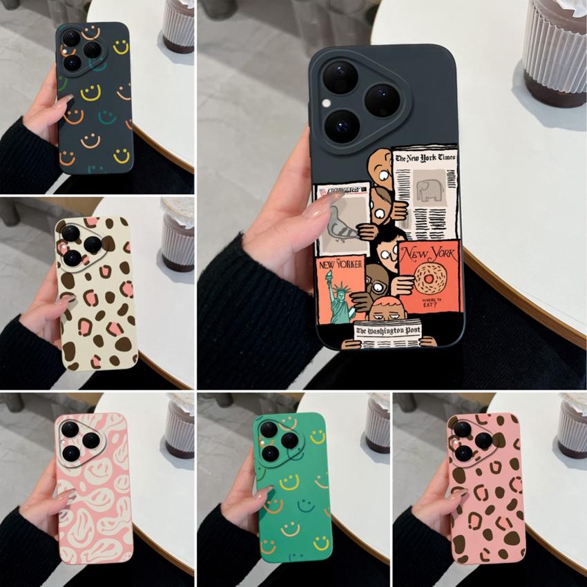 For Huawei Nova 4E 5T Y70 Y90 Y72 6 7 8 9 SE Y61 Pura 80 Pro Phone Case Mix Labels Collage Stickers Soft Back Covers For Huawei Silicone Bumper Casing