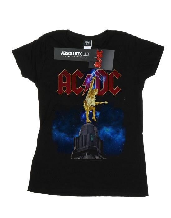 AC/DC Dámské/dámské bavlněné tričko s pevným horním rtem Lightning