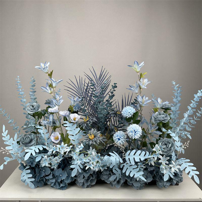 Wedding Floristry: Simulated Flower Scene Arrangement with Seven Optional Colors for T-Stage and Aisle Decoration