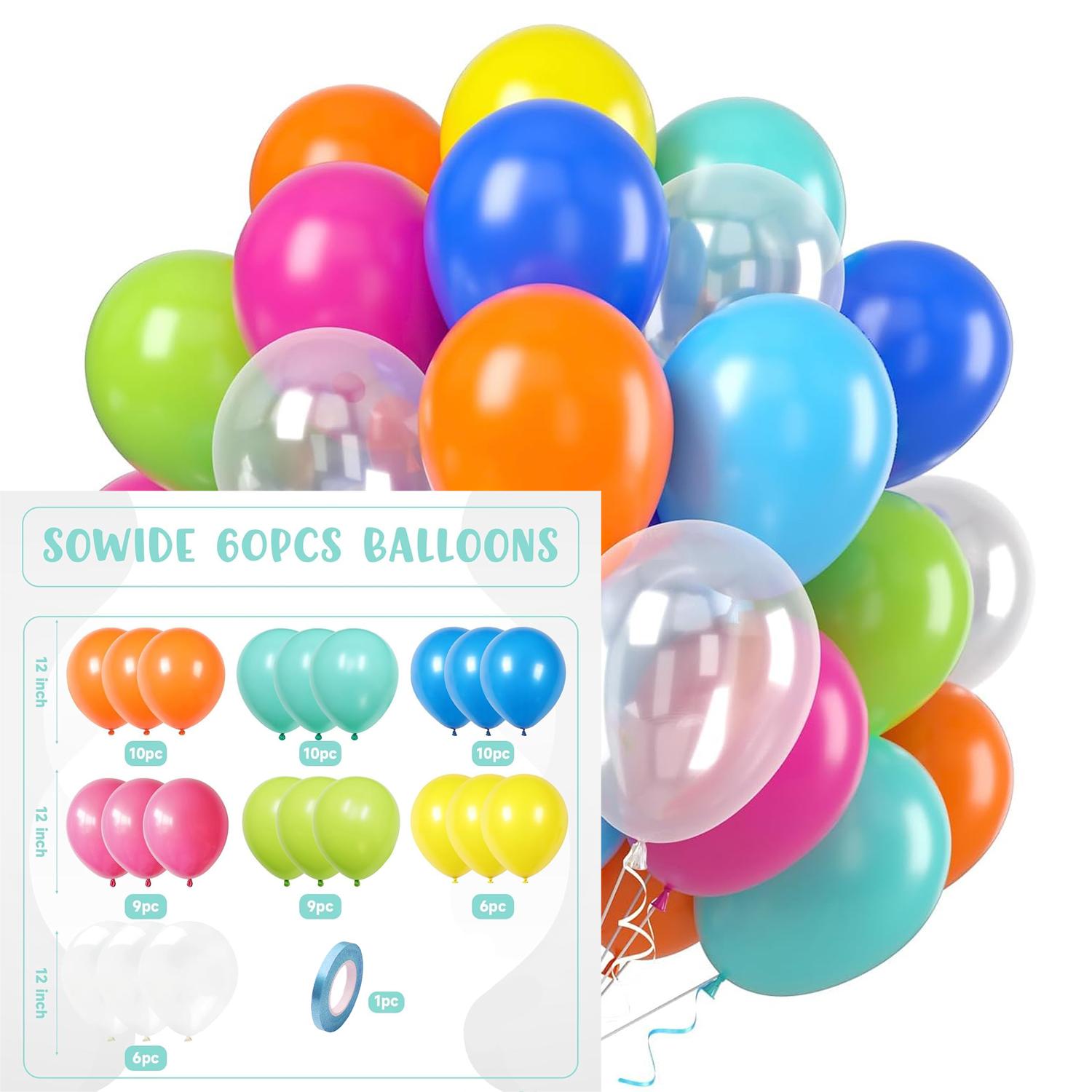 

12inch 60/90pcs blue, pink, and purple latex balloon set, suitable for weddings, birthdays, popular parties, bridal showers 12INCH