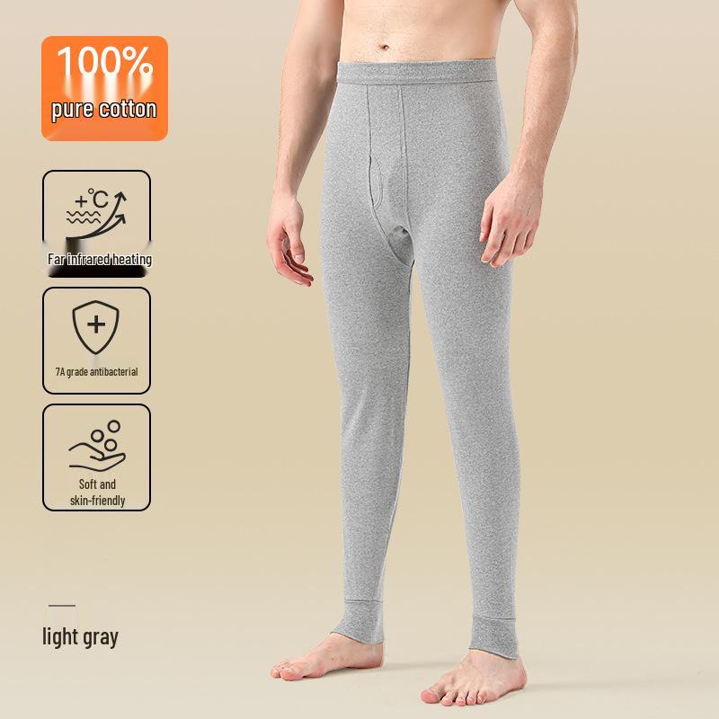 

Мужские теплые брюки прилегающего силуэта из чистого хлопка - 100% хлопок, с плюшевой подкладкой, идеально подходят для осени и зимы XXL [130-150 lbs]