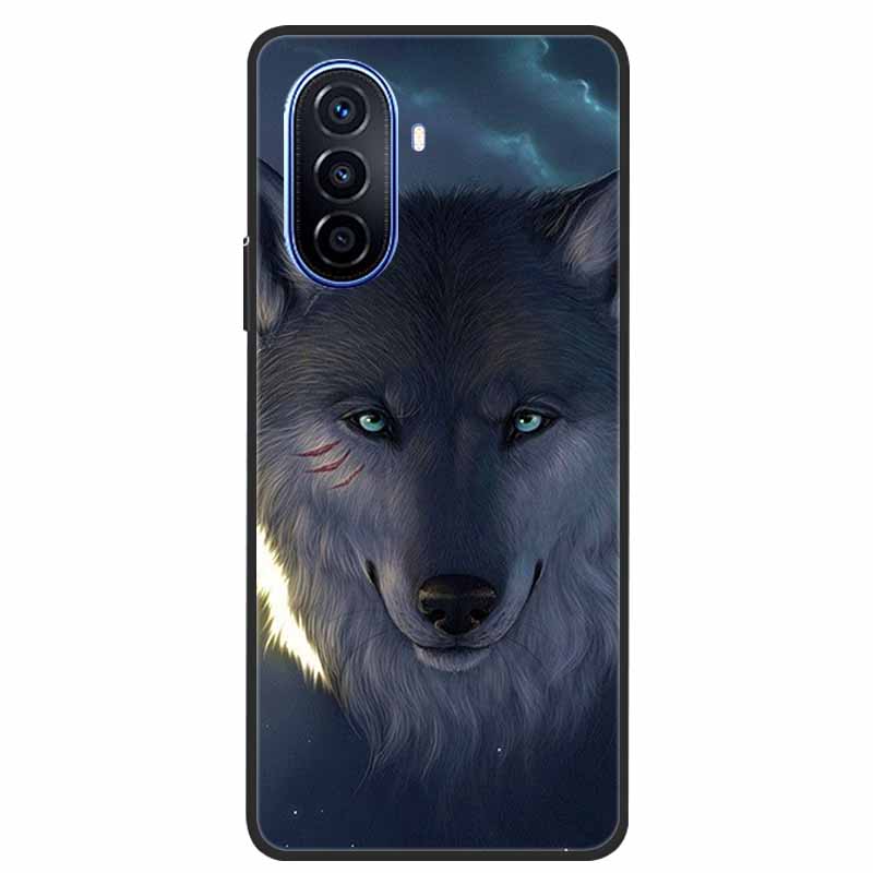For Huawei Nova Y70 Plus Case Wolf Black Silicone Soft Phone Case For Huawei Nova Y70 Back Cover Case NovaY70 Y 70 Funda Coque