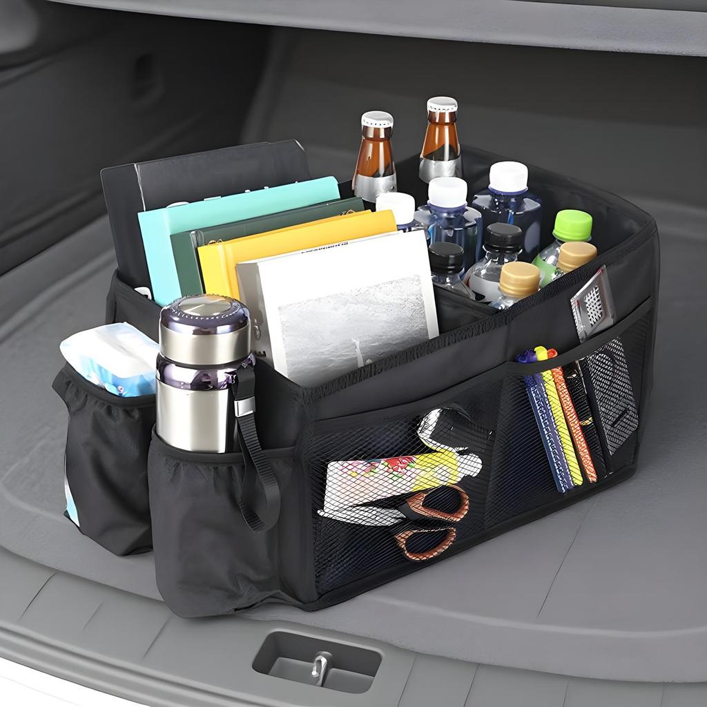 Car Seat Organizer Multi-Compartment Foldable Organization Caddy Interior Organizer Accessories For Toys Tissues Snacks Drinks