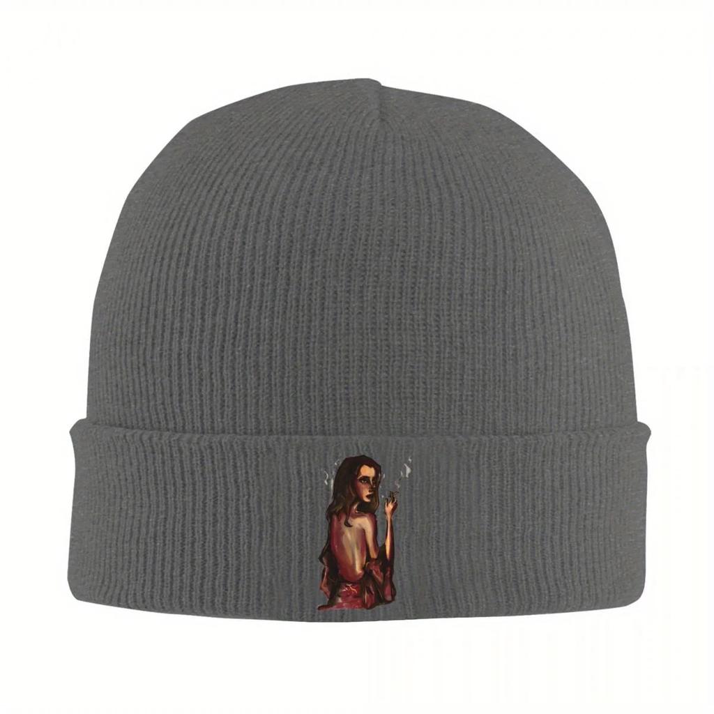 New Singer Lana Del Rey Music Knitted Hat Womens Unisexs Beanie Autumn Winter Hat Ultraviolence Hip Hop Album Crochet Melon