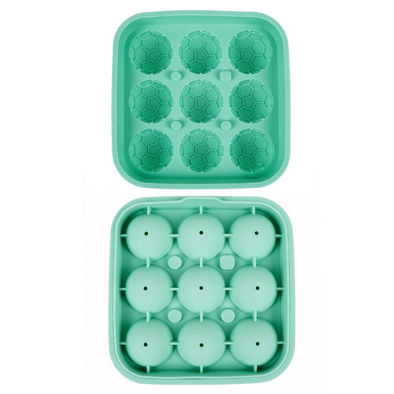 9-Cell Soccer Ball Silicone Ice Mold for Cocktails & Whiskey