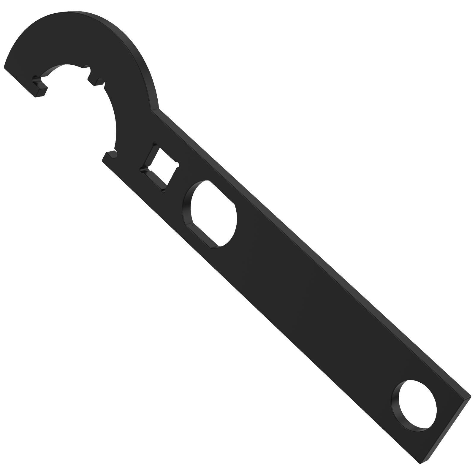 

Survival Nut Wrench Carbon Steel Steering Stem Nut Tool Motorcycle Castle Nut Wrench with 3/8 Drive Opening Multipurpose Wrench чорний