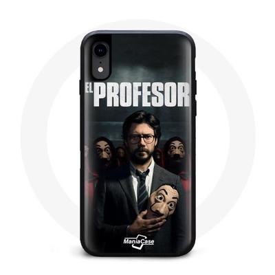 Masque - La Casa De Papel - Professeur - Noir - Pour IPhone XR - Modèle IPhone XR