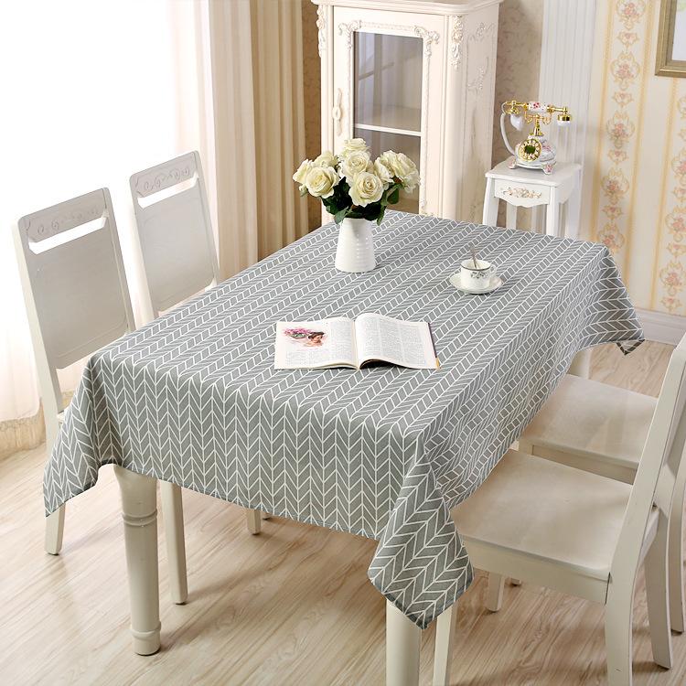 Cotton And Linen Tablecloth Simple Pastoral Plaid Household Geometric Rectangular Coffee Table Tablecloth Table Cloth Direct Sales