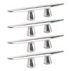 4PCS 6in Open Base Boat Cleat 316 Stainless Steel Polished Dock Cleats Tie Down for Yacht Cargo Ship Speedboat