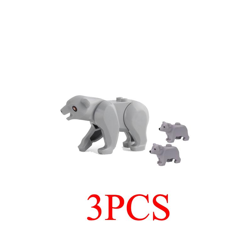 The Zoo Model African Elephants Camel Deer Crocodile Leopard Animal Building Blocks Educational Games Figure Brick Toys Kid B03
