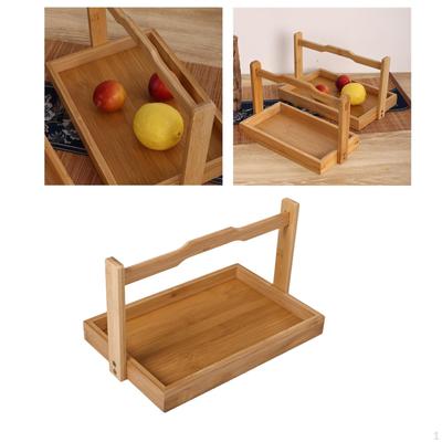 Lebensmittelkorb, Serviertablett aus Holz, Trockenobstplatte für Wohnzimmer