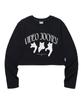 VIDEO JOCKEY Nyangnyangnyang Crop Ls T-Shirt [Black]