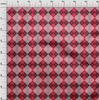 oneOone Cotton Flex Bright Red Fabric Argyle Check Dress Material Fabric Print Fabric By The Yard 40 Inches