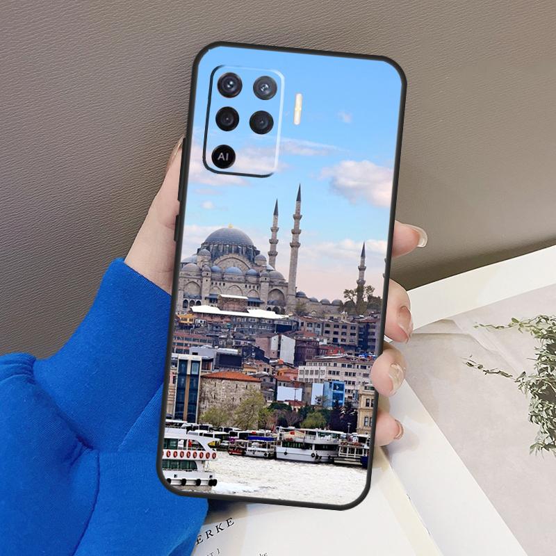 Turkey Istanbul Scenery Building Case For Oppo A77 A57 A17 A60 A80 A40 A74 A54 A94 A78 A98 A18 A38 A58 A96 A76 A16 A15 A5 Pro