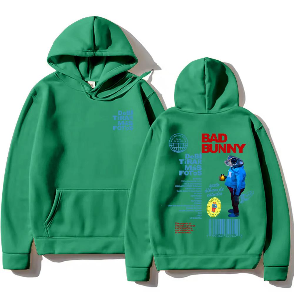 Bad Bunny DTMF Ich hätte mehr Fotos machen sollen Grafik-Hoodies Neues Album Mode-Pullover Herbst Damen Herren Y2K Langarm-Sweatshirts Locker