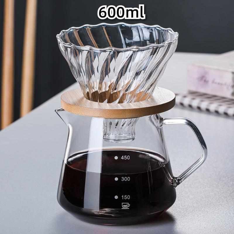 Coffee Pot, Glass Coffee Filter, Glass Pot, Camping Handmade Brewing Pot, Household Coffee Filter Pot, Office Coffee Pot