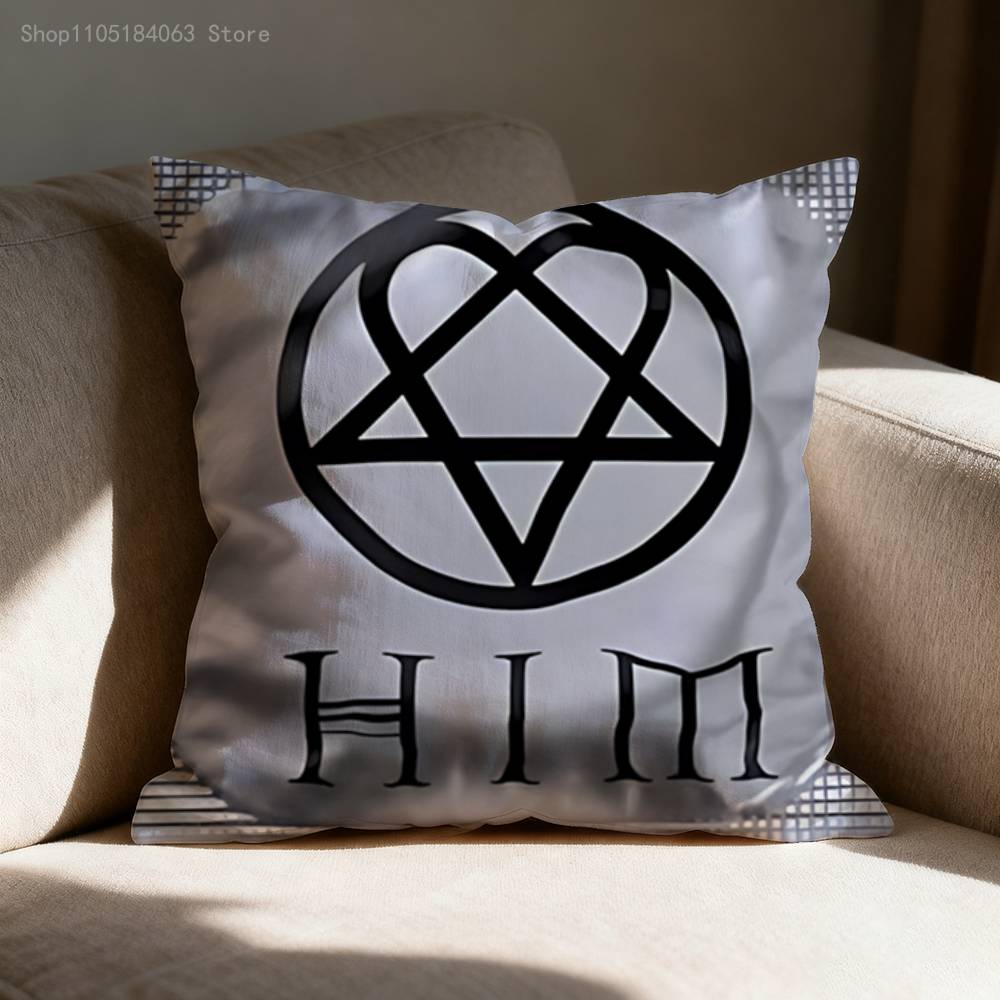 H-HIM Band V-Ville V-Valo Pillow Case For Sofa Decor Car Office Room Printing Cushion Cover Decorations and Protector