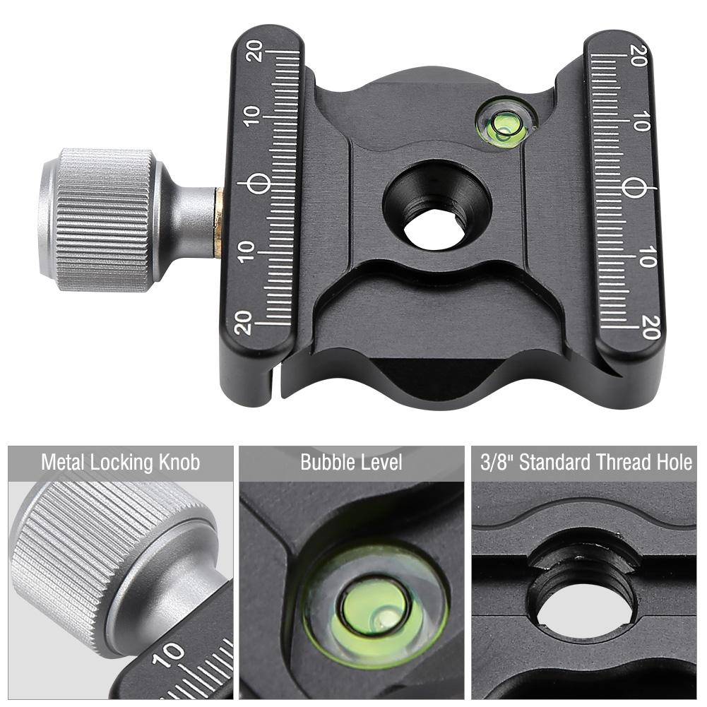 DE-50 Aluminum Alloy Quick Release Plate Clamp Camera Mount Adapter 38