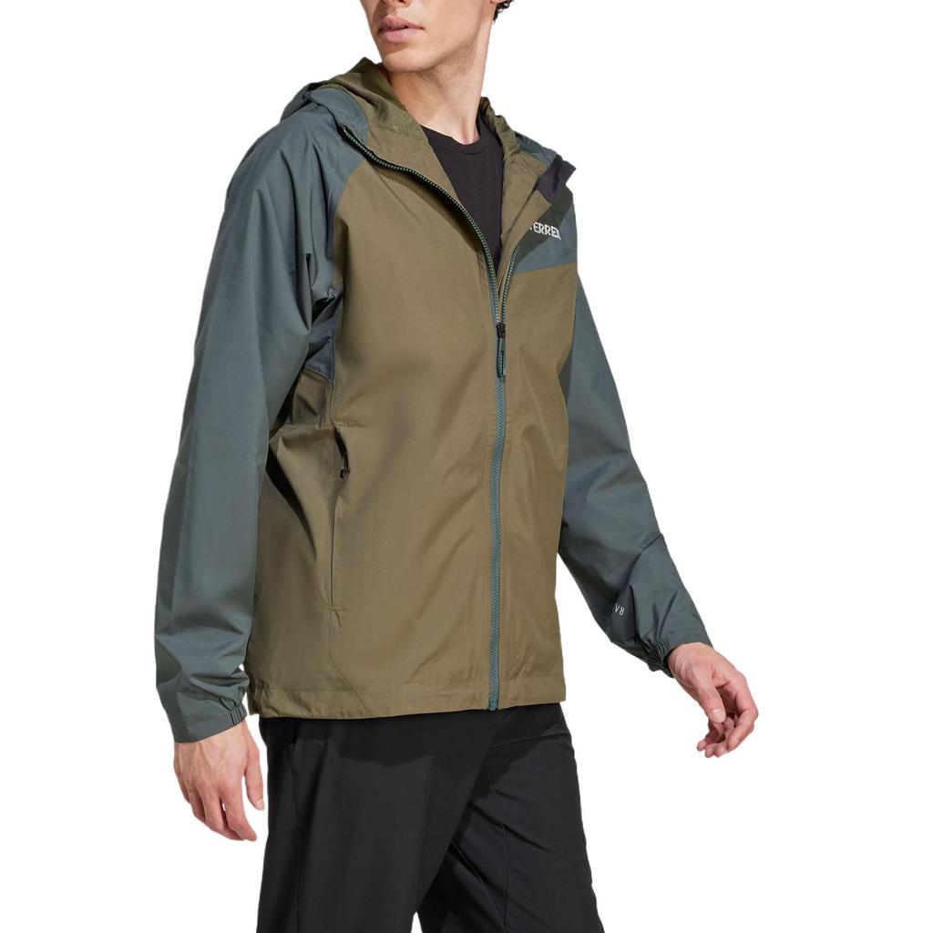 adidas Giacca Versatile Casual Moda Comoda da Uomo Rain.Rdy Multi 2L Rock-Olive Verde Edera JD8355