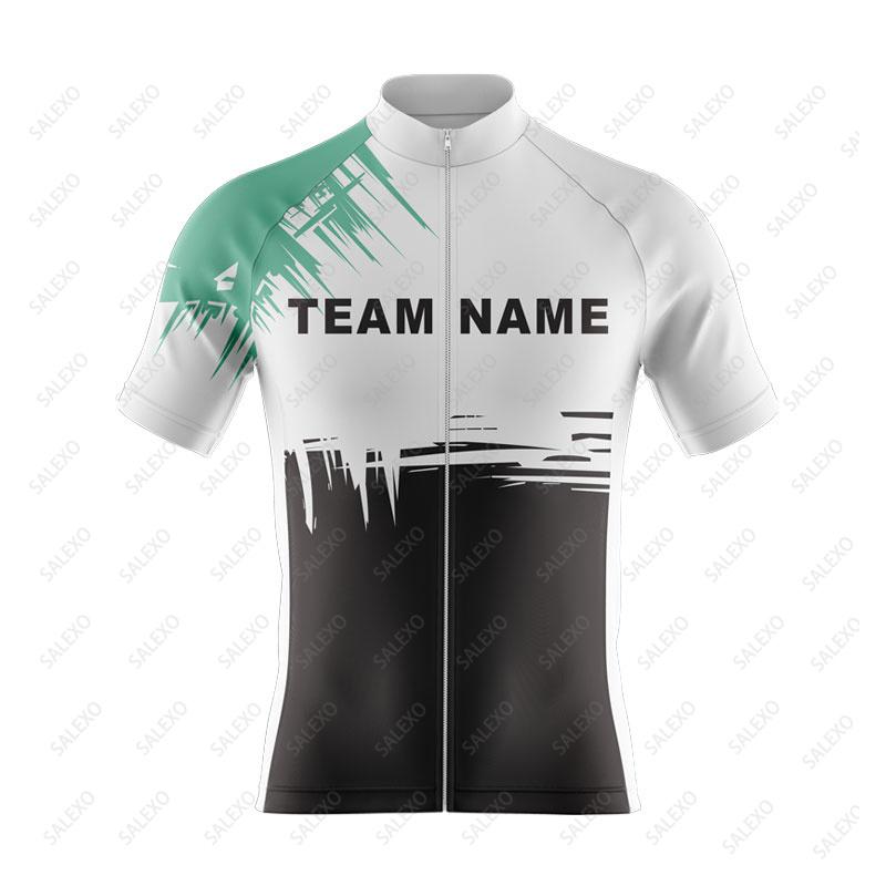 Abbigliamento da Ciclismo Personalizzato con Nome Squadra Uomo Set da Ciclismo Abbigliamento per Bici Traspirante Anti-UV Abbigliamento da Bicicletta Set Maglia da Ciclismo a Manica Corta