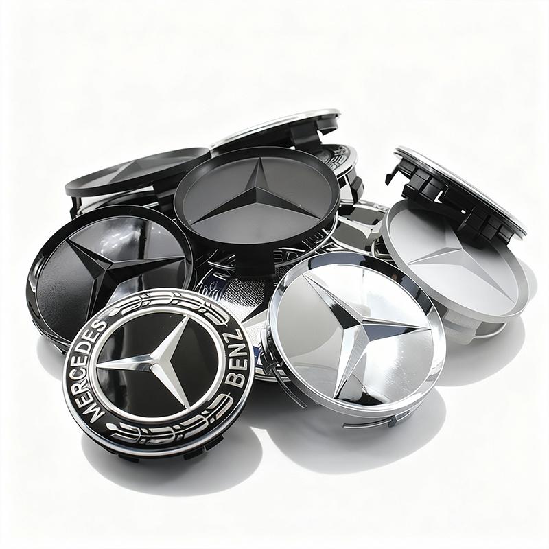 4pcs 75mm Car Wheel Center Hub Cap For Mercedes Benz B/C/E/S Class A Class C200L GLC GLK CLA W163 W166 W221 Replace Accessories