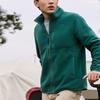 Timberland Solid Color Outdoor Casual Stand Collar Zipper Fleece Jacket Men Jackets Dark-Green A69KN-CY4