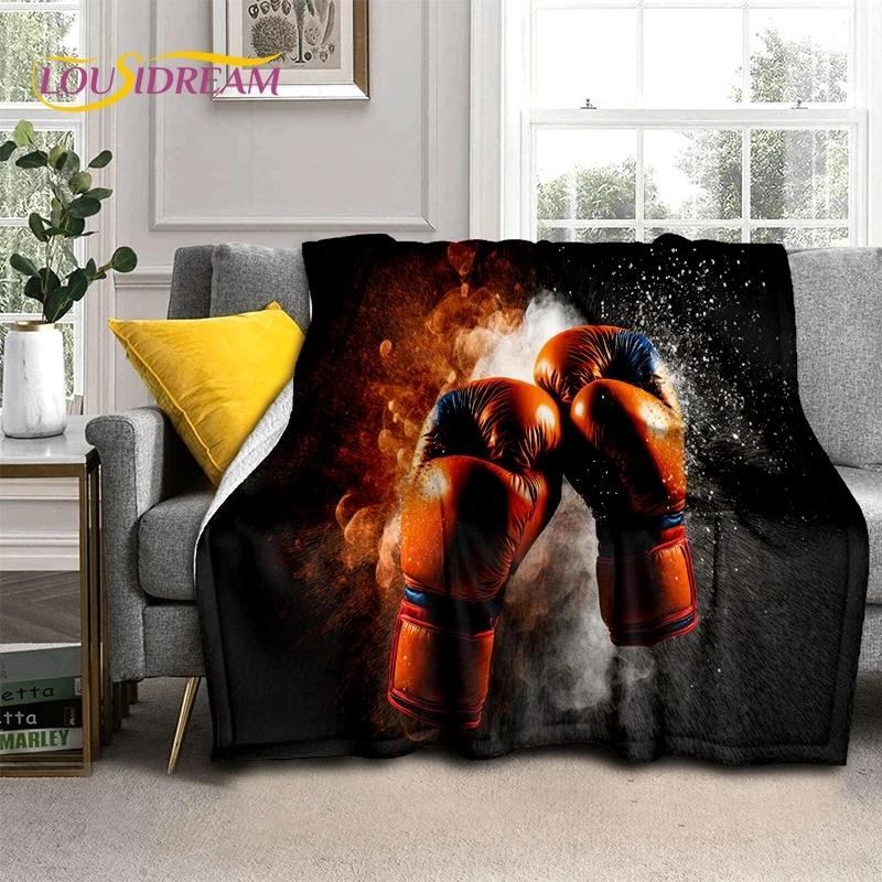 Boxing Gloves Boxer Fight Cartoon Soft Flannel Blanket for Beds Bedroom Sofa Picnic,Throw Blanket for Cover Outdoor Leisure Gift