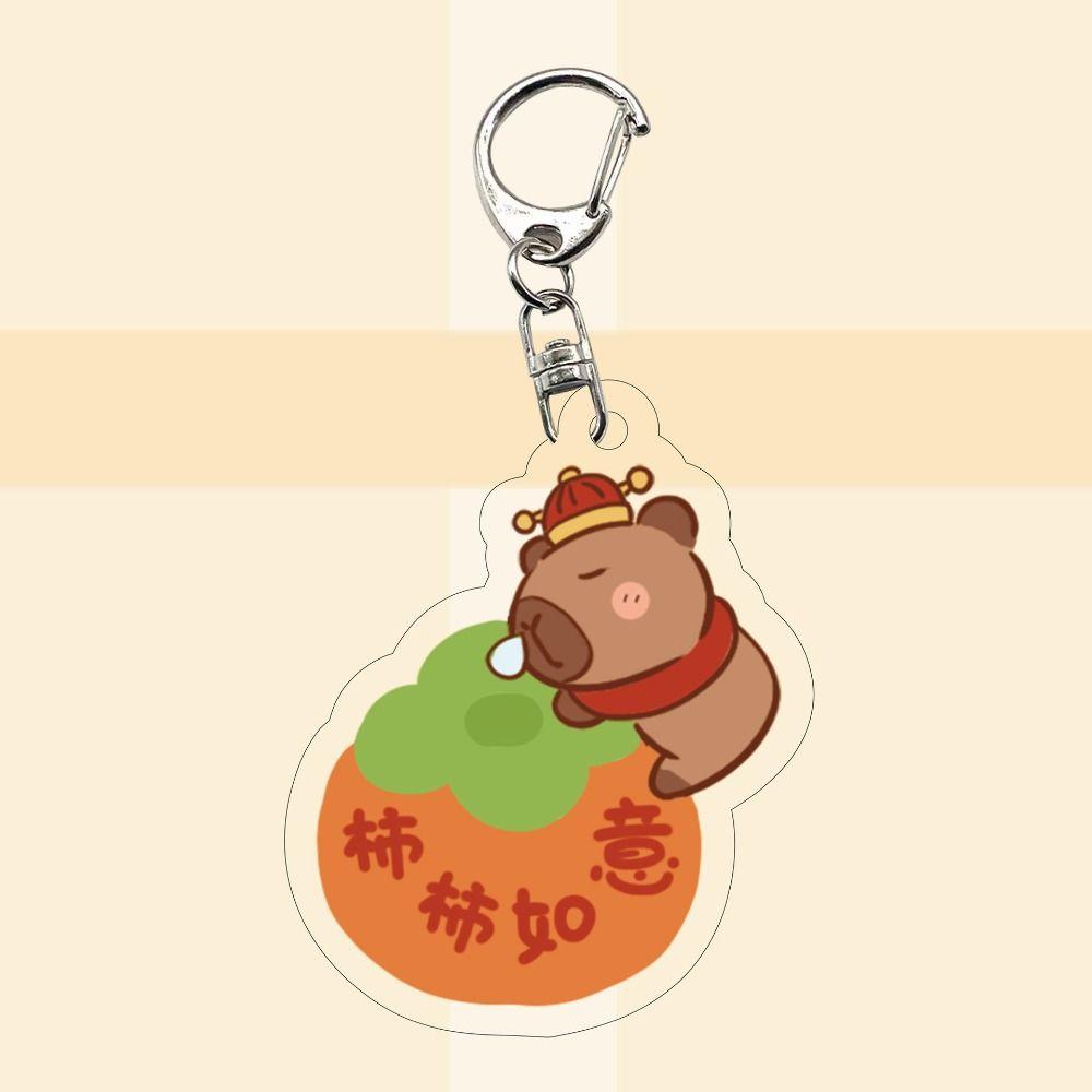 Creative Capibara Bag Hanging Acrylic Kapibara Pendant Capybara Acrylic Keychain  Unisex