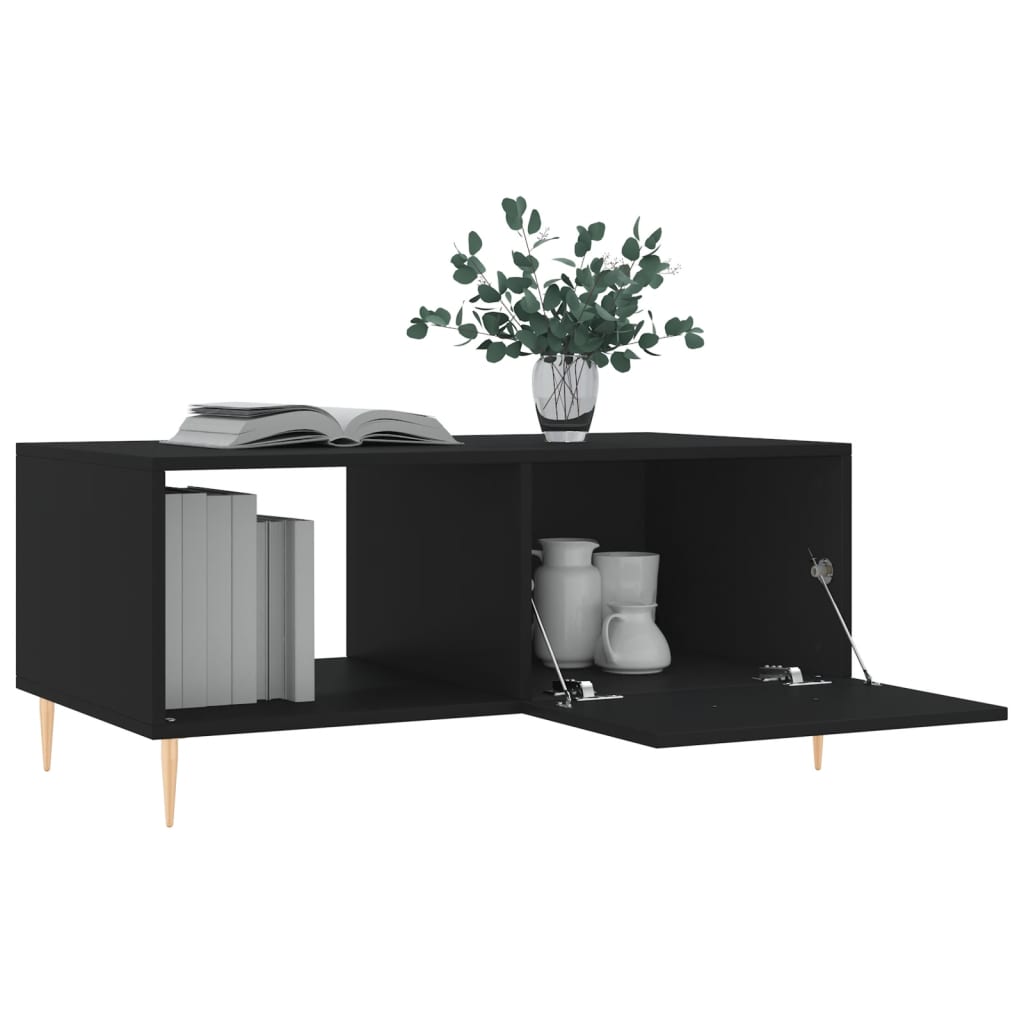 Coffee Table, Black, 90x50x40 Cm, Wood-based Material