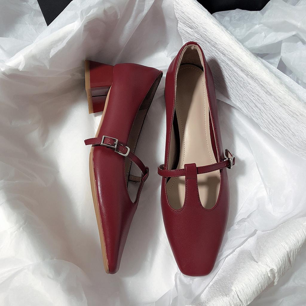 Neue Retro T-Schuhe literarische Mary Jane Schuhe vielseitiges Temperament vielseitige einzelne Schuhe