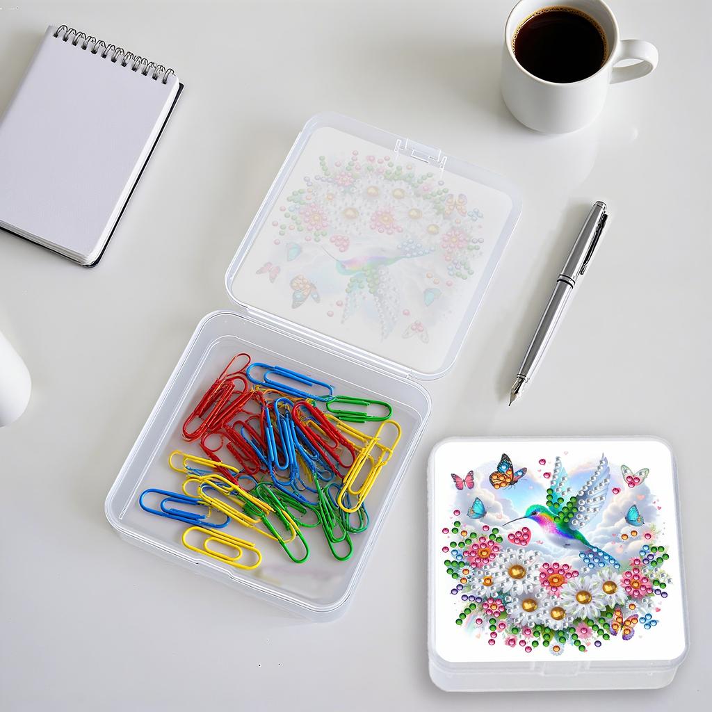 5D DIY Diamond Painting Storage Box Clear Organizer Plastic Case for Beads Jewelry Travel and Nail Art Accessories