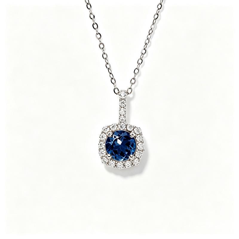 S925 Sterling Silver Zodiac Birthstone Necklace - Natural Gemstones, Light Luxury, Perfect Birthday Gift