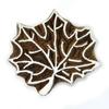 Textilstempel aus Holz, Blatt-Design, handgeschnitzter Druckblock, Textil