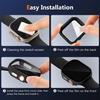 Tempered Glass Integrated PC Watch Case for Apple Watch Series 6/5/4/SE 44mm, Full Surrounded Anti-Fall Protective Cover, Case Only