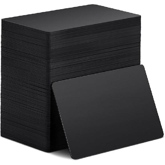 Xuhal 100 Черных NFC-карт Ntag215 Пустые 504 байта памяти Цветные метки Цифровой программируемый чип для визитной карточки, Совместим с Tagmo Все устройства с поддержкой NFC Rectangular