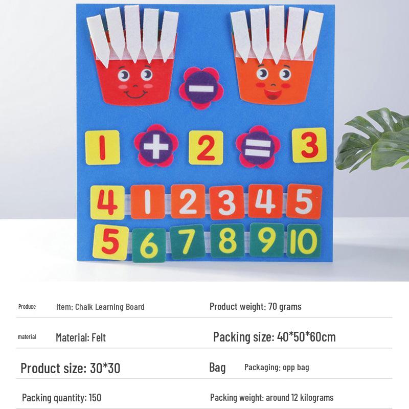 DIY Felt Arithmetic Learning Board for Kids – Chalk Style Early Education Puzzle Toy