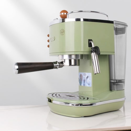 51mm Bottomless Portafilter with Two Ears for De-longhi EC260/EC3420/EC155/ECP3120, 51mm Portafilter with Black Wood Handle, 304 Stainless Steel Repla