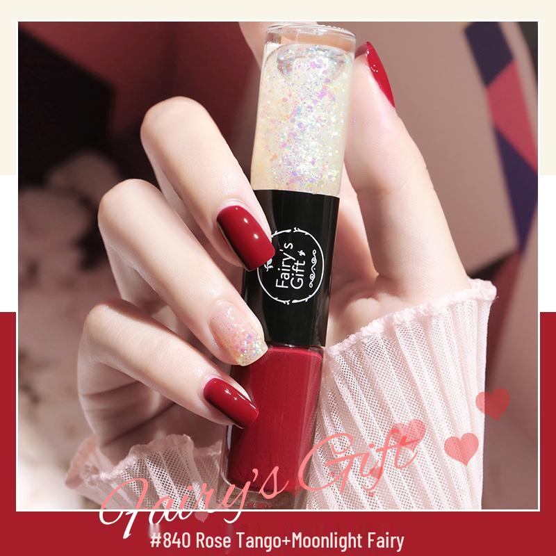 

Двухцветный не отслаивающийся стойкий прозрачный лак для ногтей - отбеливающая формула Normal Specification